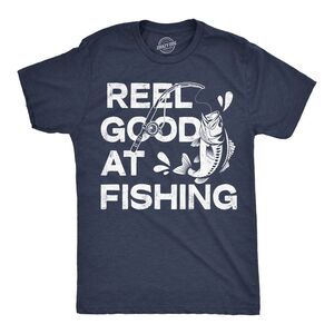 Mens Funny T Shirts Reel Good At Fishing Sarcastic Fish Lovers Tee For Men